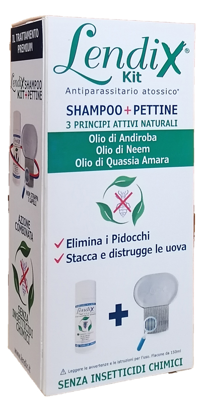 LENDIX KIT SHAMPOO 150ML + PETTINE ANTIPIDOCCHI - Farmastop