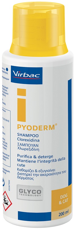 PYODERM SHAMPOO CLOREXIDINA PURIFICA E DETERGE CANE E GATTO 200 ML - Farmastop