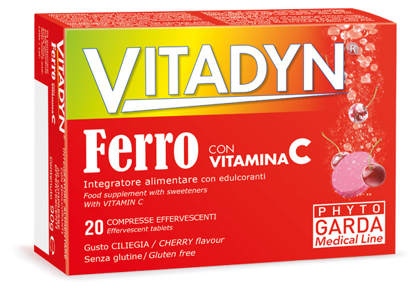 VITADYN FERRO + VITAMINA C 20 COMPRESSE EFFERVESCENTI - Farmastop