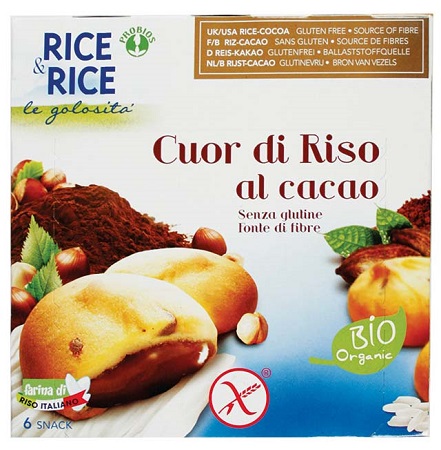 RICE&RICE CUOR DI RISO AL CACAO 6 X 33 G - Farmastop