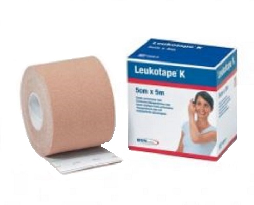 BENDA ADESIVA LEUKOTAPE K PER TAPING FISIOTERAPICO LARGHEZZA 5 CM LUNGHEZZA 5 M COLOR CARNE IN ROTOLO - Farmastop