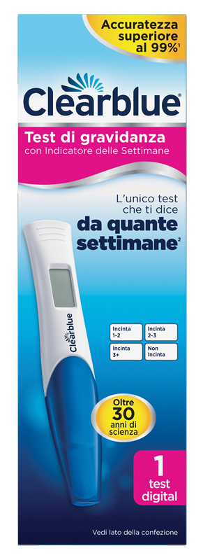TEST DI GRAVIDANZA CLEARBLUE CON INDICATORE DELLE SETTIMANE 1 PEZZO - Farmastop