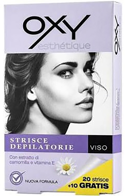 OXY STRISCE DEPILATORIE VISO 20 PEZZI - Farmastop