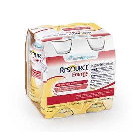 RESOURCE ENERGY VANIGLIA 4 BOTTIGLIE 200 ML NUOVO PACKAGING - Farmastop