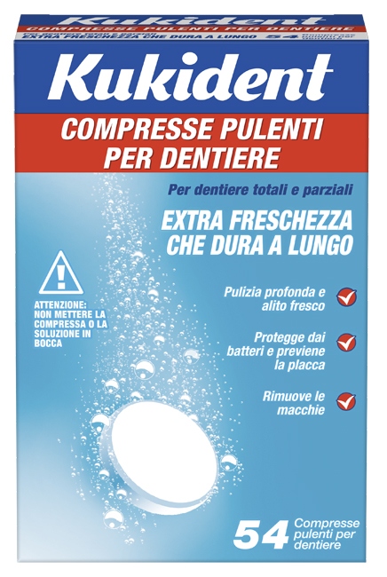 KUKIDENT CLEANSER FRESCH 88 COMPRESSE PULIZIA PROTESI DENTARIE - Farmastop