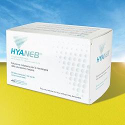 SOLUZIONE IPERTONICA DA NEBULIZZARE HYANEB SODIO CLORURO 7%  ACIDO IALURONICO 0,1% 30 FIALE 5 ML - Farmastop