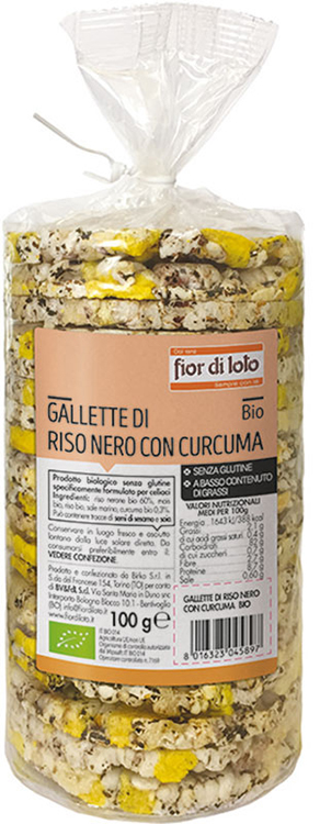 FIOR DI LOTO GALLETTE DI RISO NERO CON CURCUMA - Farmastop