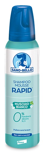 SANO E BELLO SHAMPOO MOUSSE RAPID NF MUSCHIO BIANCO 300 ML - Farmastop