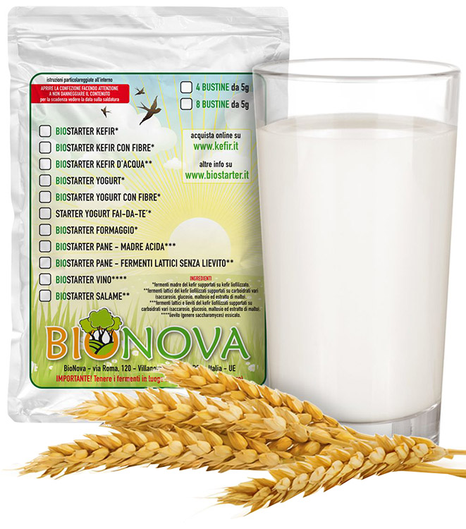 BIOSTARTER PER KEFIR 4 X 5 G - Farmastop
