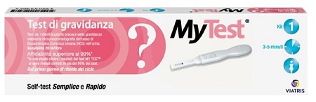 TEST DI GRAVIDANZA RAPIDO HCG MYTEST 1 PEZZO - Farmastop