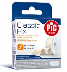 CEROTTO IN ROCCHETTO PIC CLASSIC FIX TELA BIANCO 2,5X500 CM FUSTELLA - Farmastop