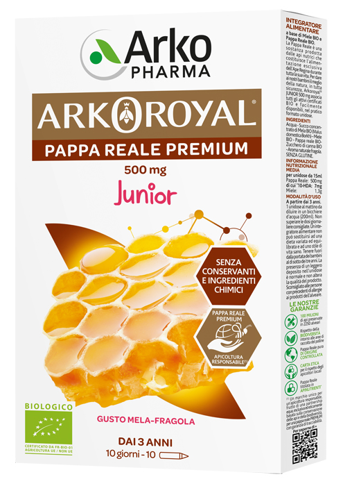 ARKOROYAL PAPPA REALE BIOLOGICA 500 MG 10 UNICA DOSE - Farmastop