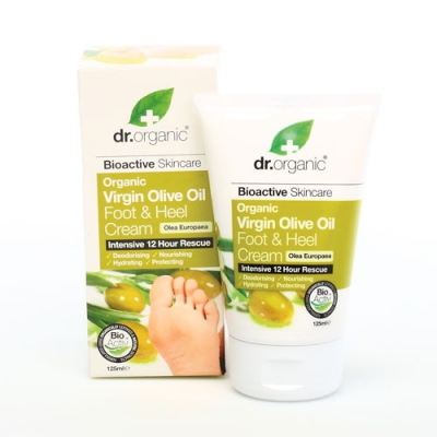DR ORGANIC VIRGIN OLIVE OIL OLIO DI OLIVA FOOT HEEL CREAM CREMA PIEDI 125 ML - Farmastop