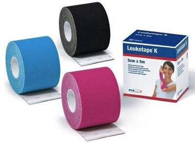 BENDA ADESIVA LEUKOTAPE K PER TAPING FISIOTERAPICO LARGHEZZA 5 CM LUNGHEZZA 5 M COLORE ROSA IN ROTOLO - Farmastop
