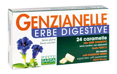 GENZIANELLE ERBE DIGESTIVE SENZA ZUCCHERO 24 CARAMELLE - Farmastop