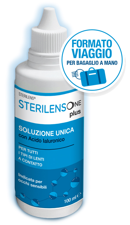 SOLUZIONE UNICA STERILENS ONE PLUS CON ACIDO IALURONICO 100 ML - Farmastop