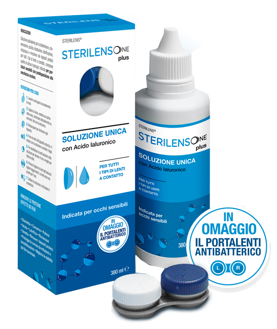 SOLUZIONE UNICA STERILENS ONE PLUS CON ACIDO IALURONICO 380 ML - Farmastop