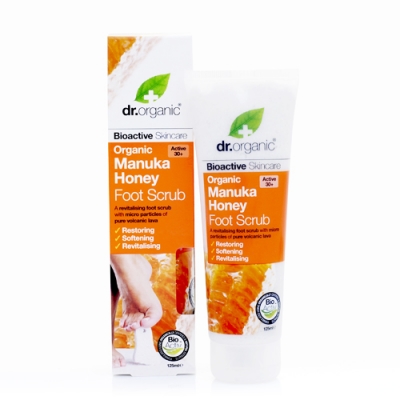 DR ORGANIC MANUKA HONEY FOOT SCRUB 125 ML - Farmastop
