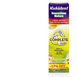 KUKIDENT SENSAZIONE NATURA COMPLETE CREMA ADESIVA PER PROTESI DENTARIE 47 G - Farmastop