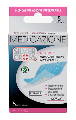 SILVER CROSS ACTISTRIP MEDICAZIONE ADESIVA 7,5X5 CM 5 PEZZI - Farmastop