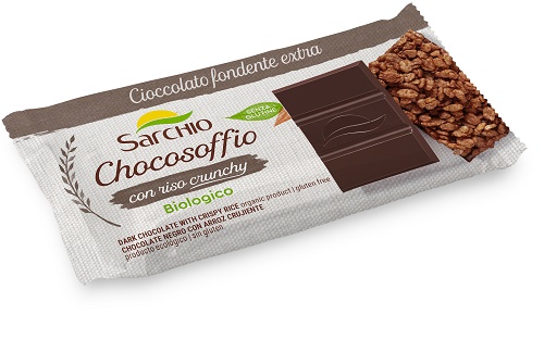 CHOCOSOFFIO BARRETTA CIOCCOLATO FONDENTE EXTRA E RISO CROCCANTE 25 G - Farmastop
