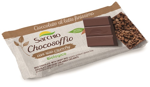 CHOCOSOFFIO BARRETTA CIOCCOLATO LATTE FINISSIMO E RISO CROCCANTE 25 G - Farmastop