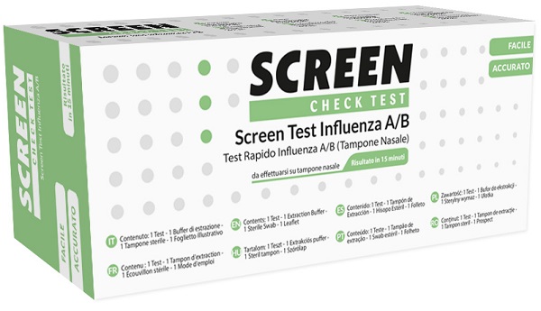 TEST RAPIDO VIRUS INFLUENZA A/B TAMPONE NASALE/FARINGEO SCREEN TEST INFLUENZA - Farmastop