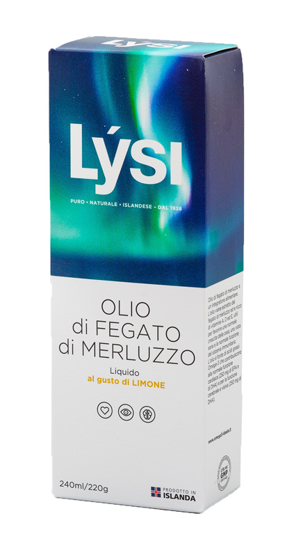 LYSI OLIO FEGATO MERLUZZO LIMONE 240 ML - Farmastop