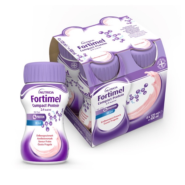 FORTIMEL COMPACT PROTEIN FRAGOLA 4 BOTTIGLIE 125 ML - Farmastop