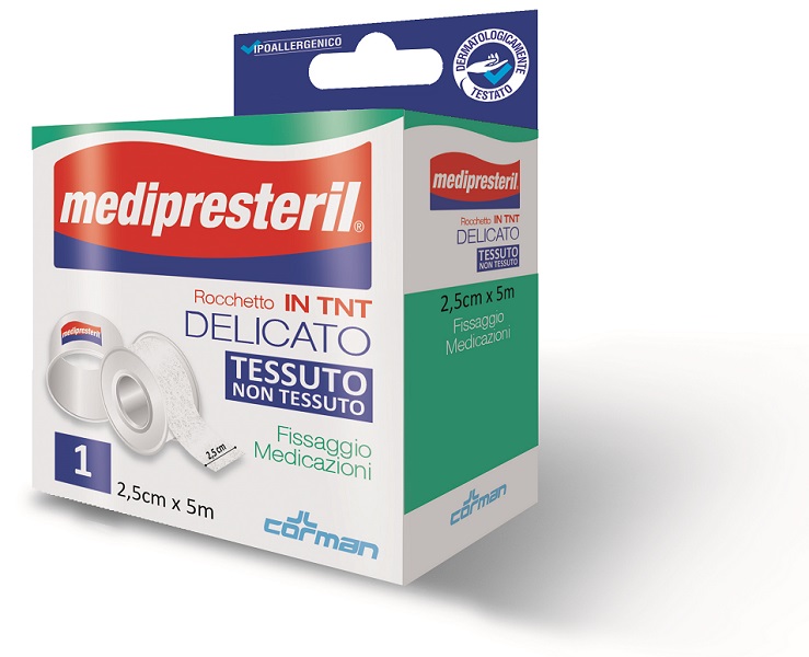 CEROTTO IN ROCCHETTO TESSUTO NON TESSUTO MEDIPRESTERIL 5X250CM - Farmastop