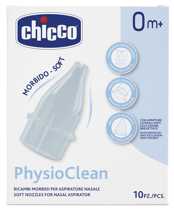 RICAMBI MORBIDI PER ASPIRATORE NASALE CHICCO PHYSIOCLEAN - Farmastop