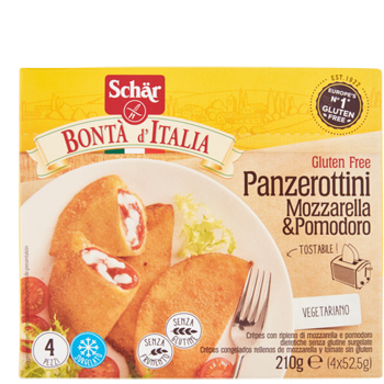 SCHAR SURGELATI PANZEROTTINI MOZZARELLA & POMODORO BONTA' D'ITALIA 4 X 52,5 G - Farmastop