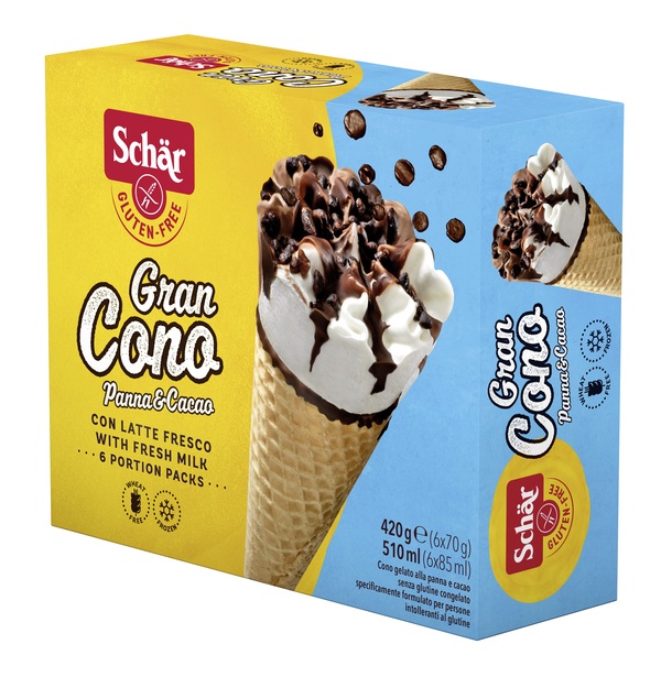 SCHAR SURGELATI GRANCONO PANNA&CACAO BONTA' D'ITALIA 6 X 70 G - Farmastop