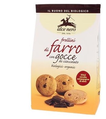 FROLLINO DI FARRO CON GOCCE CIOCCOLATO BIO 300 G - Farmastop