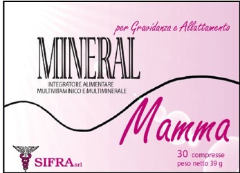 MINERAL MAMMA INTEGRATORE ALIMENTARE PER GRAVIDANZA ED ALLATTAMENTO 30CPR SCATOLA 39 G - Farmastop