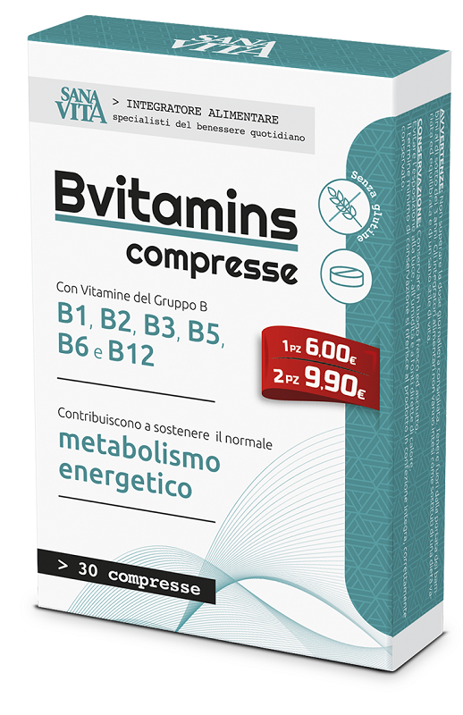 SANAVITA B-VITAMINS 30 COMPRESSE - Farmastop