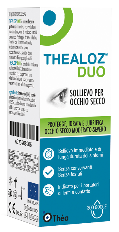 THEALOZ DUO SOLUZIONE OCULARE FLACONE 10 ML - Farmastop
