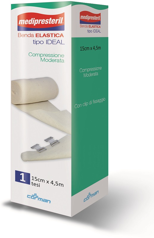 BENDA ELASTICA MEDIPRESTERIL IDEAL CM15X45MT - Farmastop