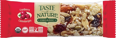 TASTE OF NATURE BARRETTA AI CRANBERRIES BIO VEGAN 40 G - Farmastop