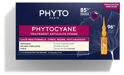 PHYTO PARIS PHYTOCYANE TRATTAMENTO ANTICADUTA CAPELLI DONNA 12 FIALE 7,5 ML - Farmastop