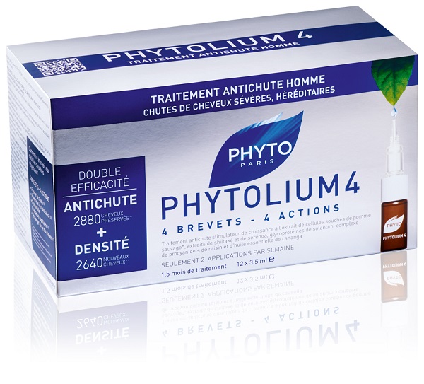 PHYTO PARIS PHYTOLIUM4 TRATTAMENTO ANTICADUTA CAPELLI UOMO 12 FIALE 3,5 ML - Farmastop