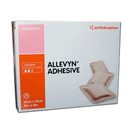 MEDICAZIONE ALLEVYN ADHESIVE 10 CM X 10 CM 10 PEZZI - Farmastop