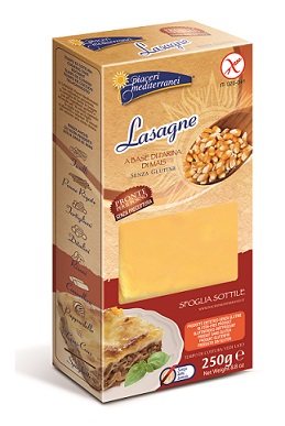 PIACERI MEDITERRANEI PASTA FARINA MAIS LASAGNE 250 G - Farmastop