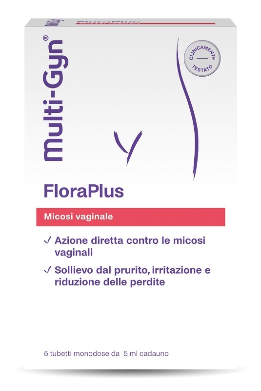 FLORAPLUS MULTI-GYN CANDIDOSI VAGINALE 5 TUBETTI X 5 ML - Farmastop