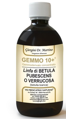 GEMMO 10+ BETULLA B LINFA 500 ML LIQUIDO ANALCOLICO - Farmastop