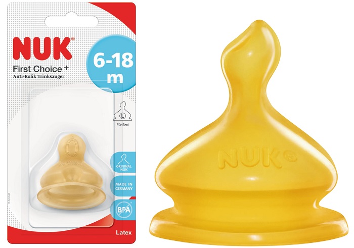 NUK FIRST CHOICE+ TETTARELLA IN LATTICE MISURA 6-18 MESI LARGE 2 PEZZI - Farmastop