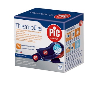 THERMOGEL CUSCINO TERAPIA CALDO FREDDO 10X26 CM CON FASCIA ELASTICA - Farmastop