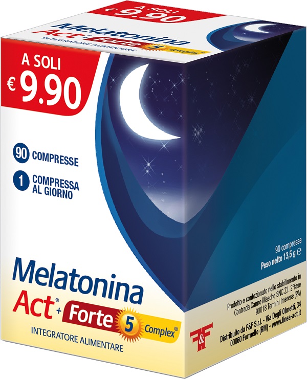 MELATONINA ACT+FORTE 5 COMPLEX 90 COMPRESSE - Farmastop