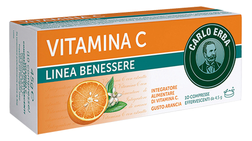 CARLO ERBA VITAMINA C LINEA BENESSERE 10 COMPRESSE EFFERVESCENTI - Farmastop