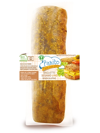 PANITO BAGUETTE CON SEMI DI SESAMO E LINO 180 G - Farmastop